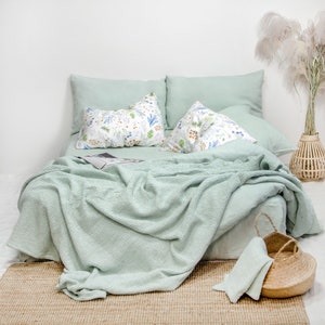 Sage waffle blanket hot sale