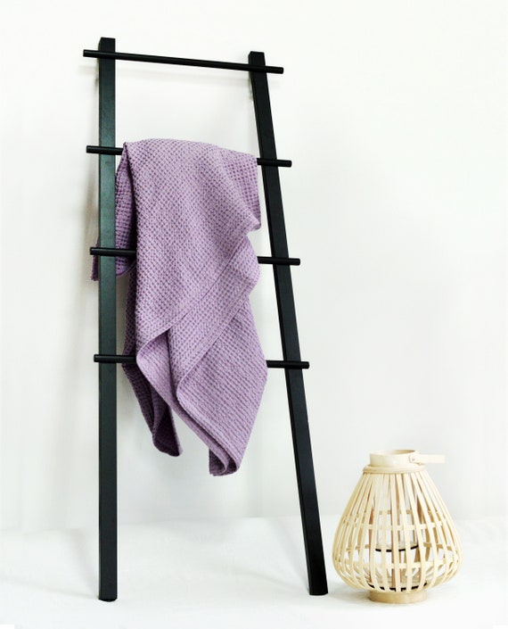 American Soft Linen Bath Towel Set 100% Turkish Cotton 3 Piece Towels for Bathroom- Violet Purple