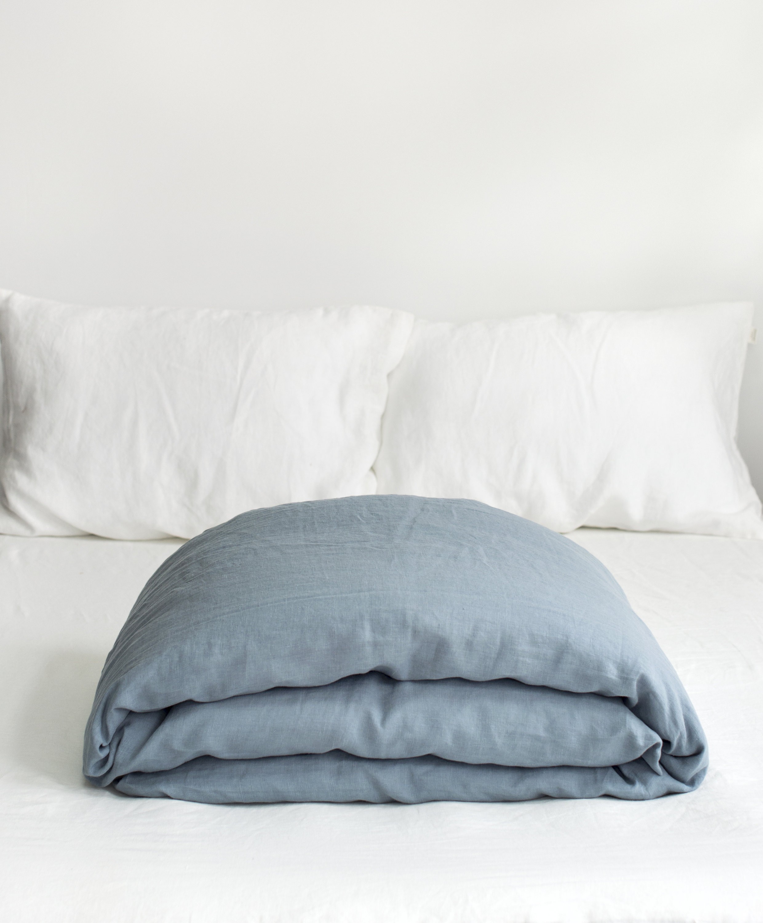 DUSTY BLUE LINEN Duvet Cover. Natural Stonewashed Linen Duvet Etsy