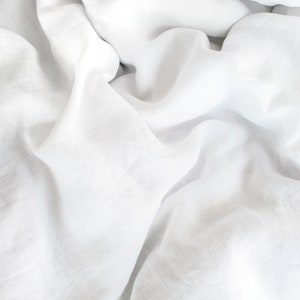 Linen Duvet Cover in Milky White Cal King Queen Twin Full Double Single Size Washed Soft Organic White Linen Comforter Quilt Cover image 8
