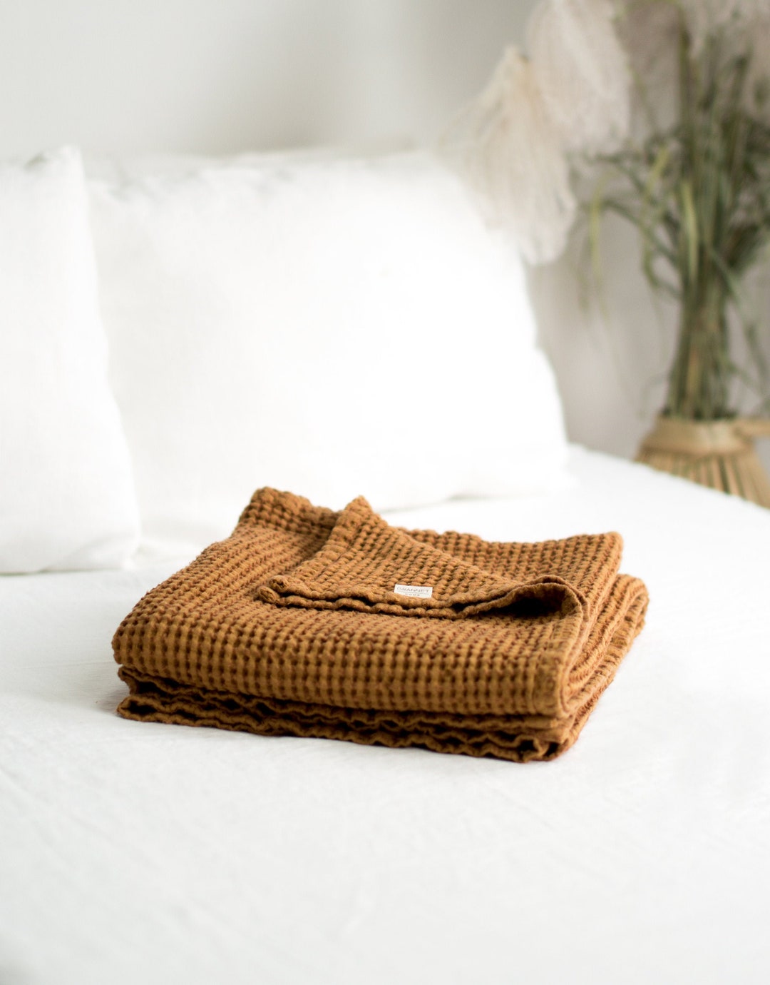 Cinnamon Linen Waffle Towels