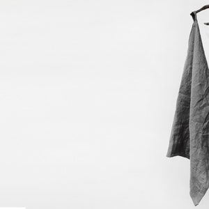 CHARCOAL LINEN TOWEL. Beautiful natural washed linen towel. Linen Kitchen Towels. Dish Tea Towels. Hand Linen Towels.