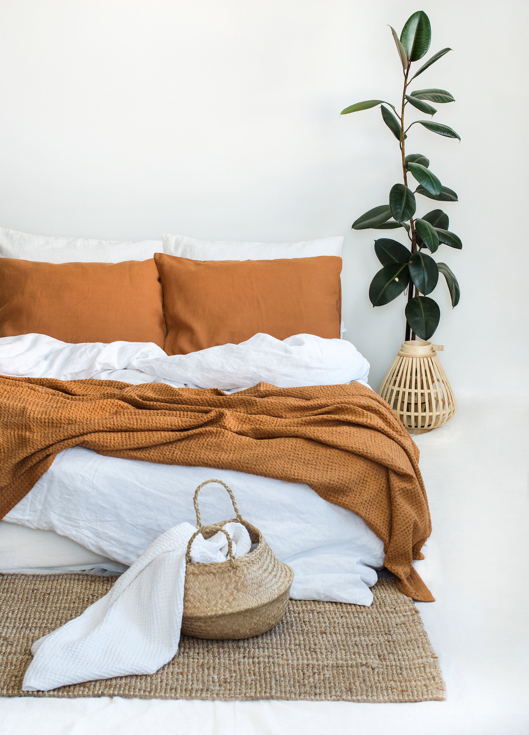 color naranja Manta decorativa de punto de 120 x 140 cm manta suave y cálida para sofá colcha 