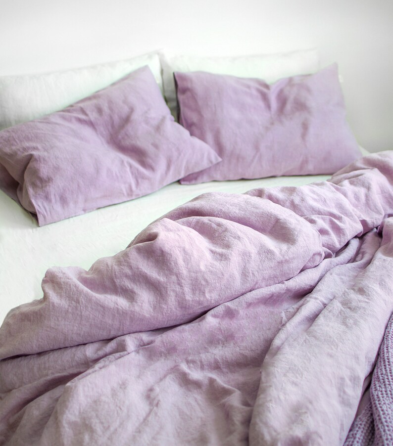 Linen Duvet Cover in Lavender. King Queen Twin Full Etsy