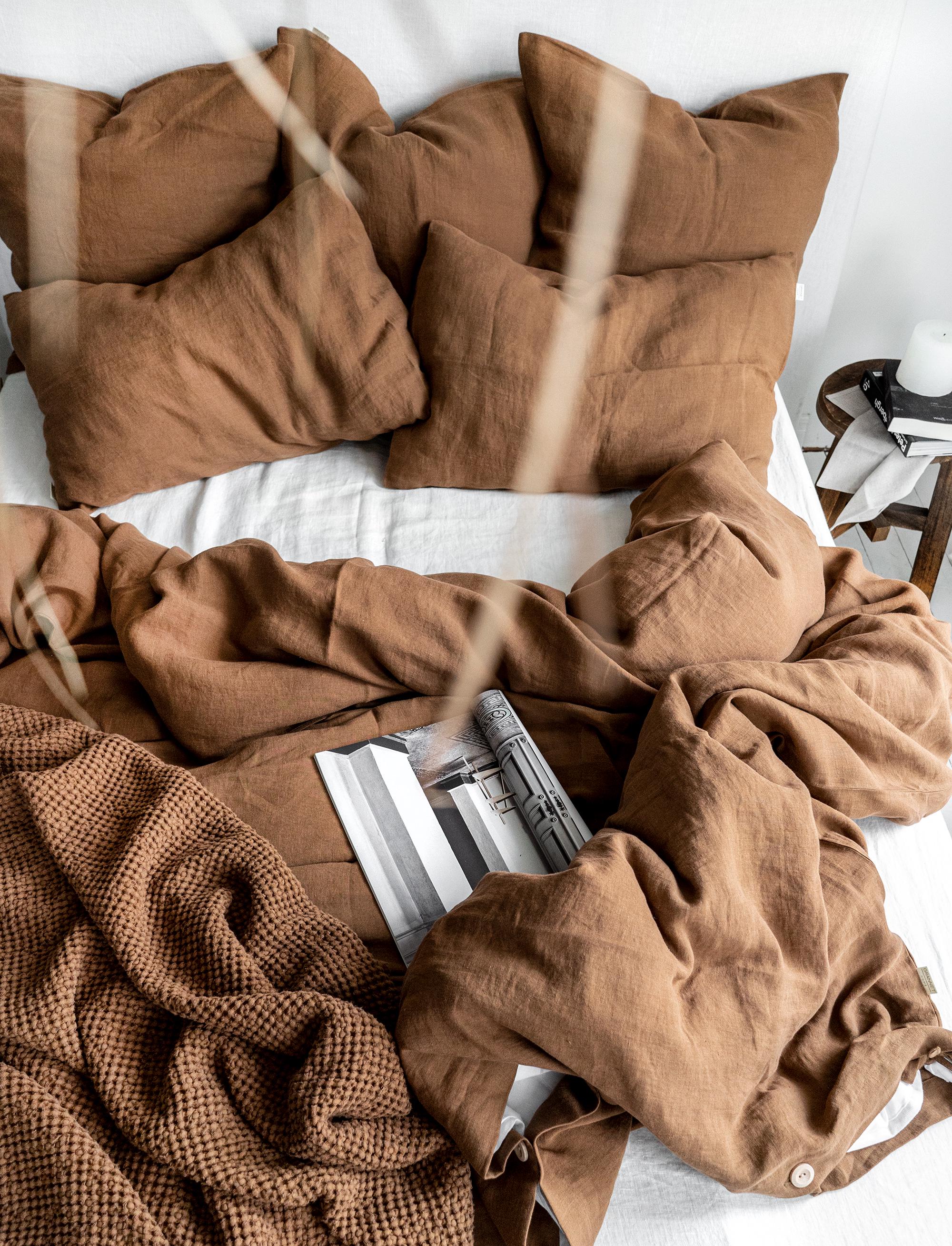 tobacco linen duvet cover Linen Duvet Cover in Tobacco. King, Queen, Twin, Full, Double, Single  Sizes. Tobacco Linen Duvet Cover. Brown Linen Bedding