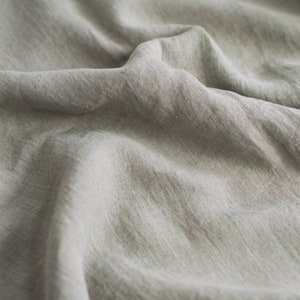 Linen fabric in natural oatmeal color available for linen curtains