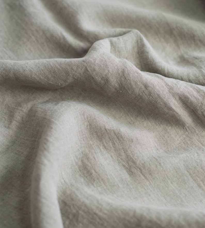 Linen fabric in natural oatmeal color available for linen curtains