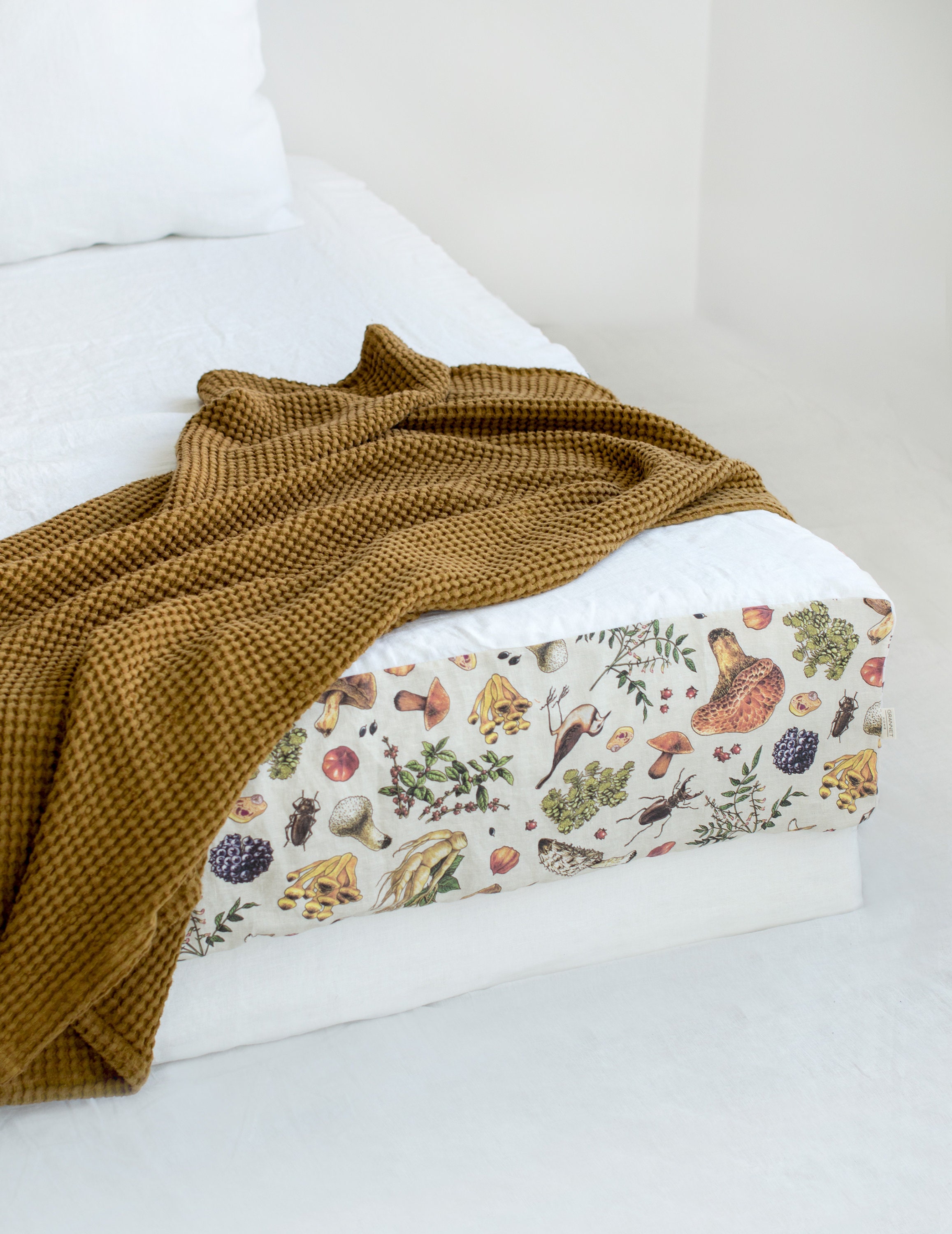 MUSTARD WAFFLE BABY Blanket. Linen baby crib coverlet in ultra Etsy