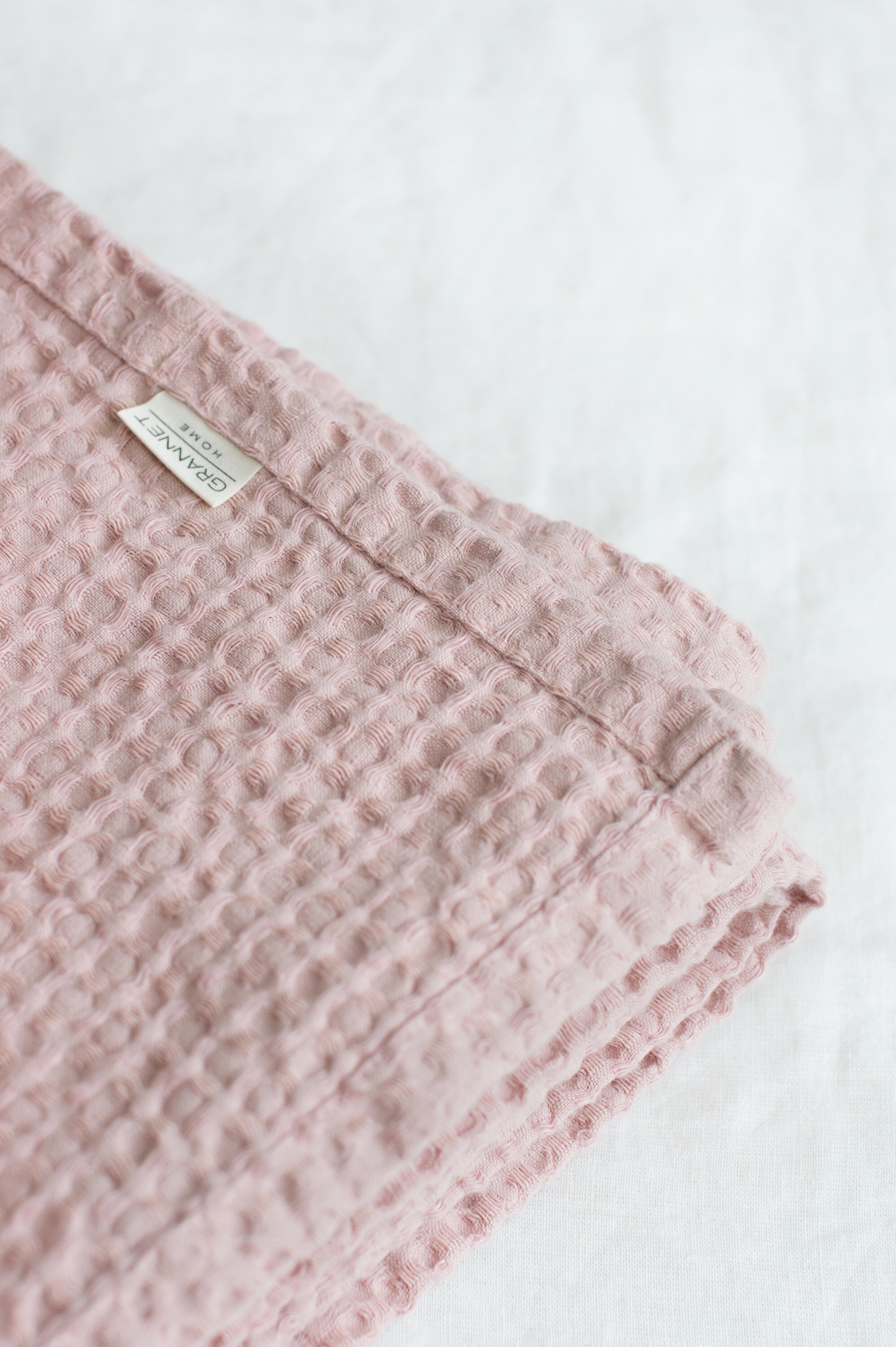 Baby Blanket - Knit Pom Pom Dusty Rose main image 1