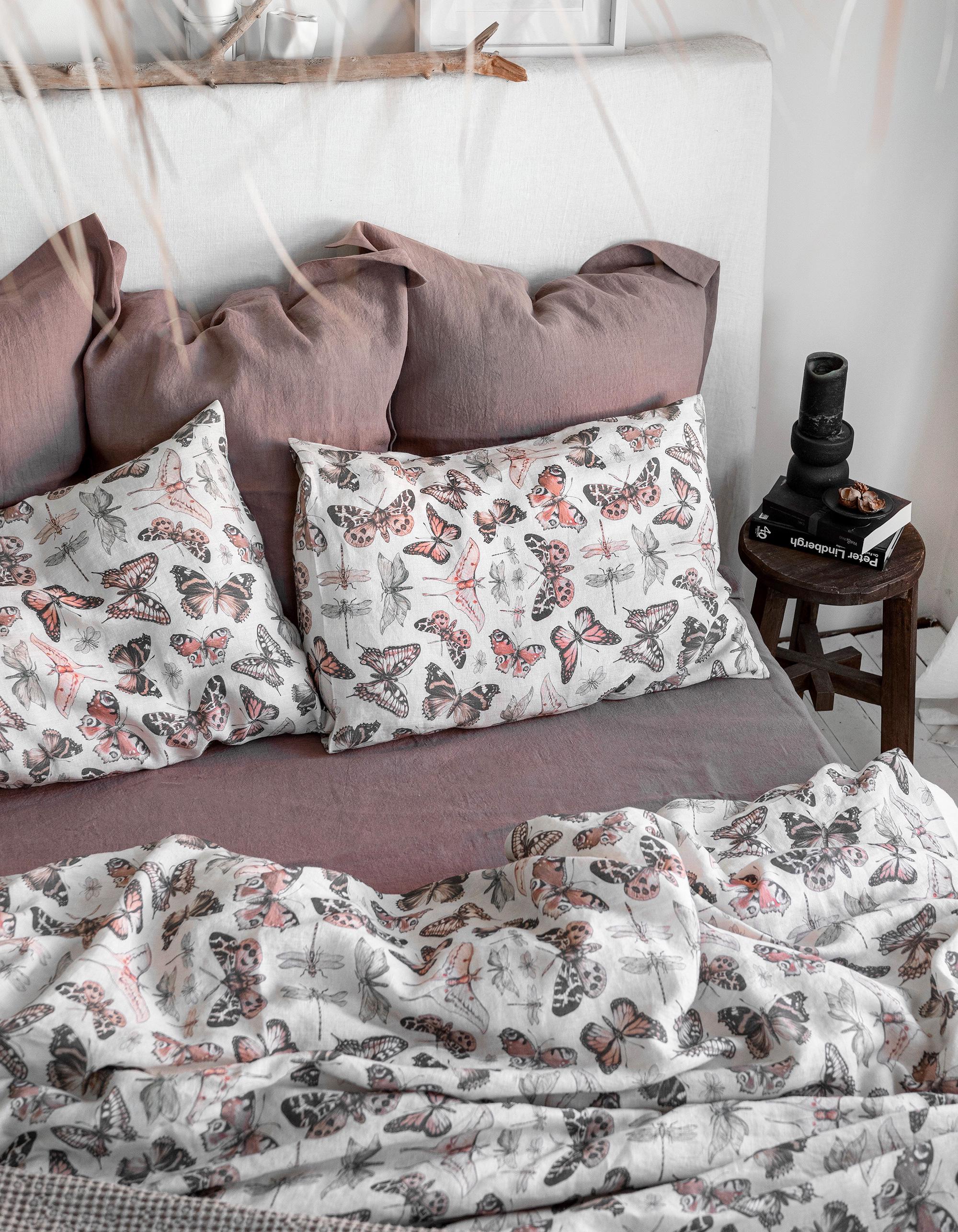TUMEI Leinen-Bettwäsche-Set, 3-teilig, Kingsize – 100% Leinen, Karamellfarben, Atmungsaktiv & Weich