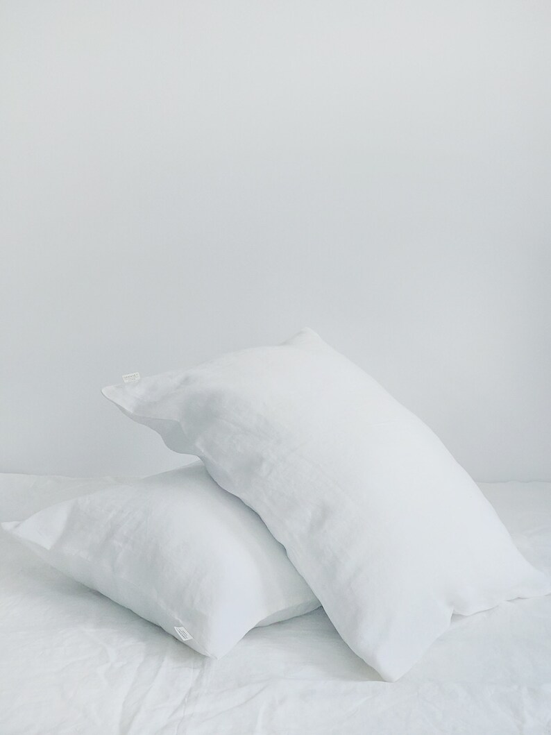 WHITE LINEN PILLOWCASE. Luxury Linen Pillowcase in Milky Etsy