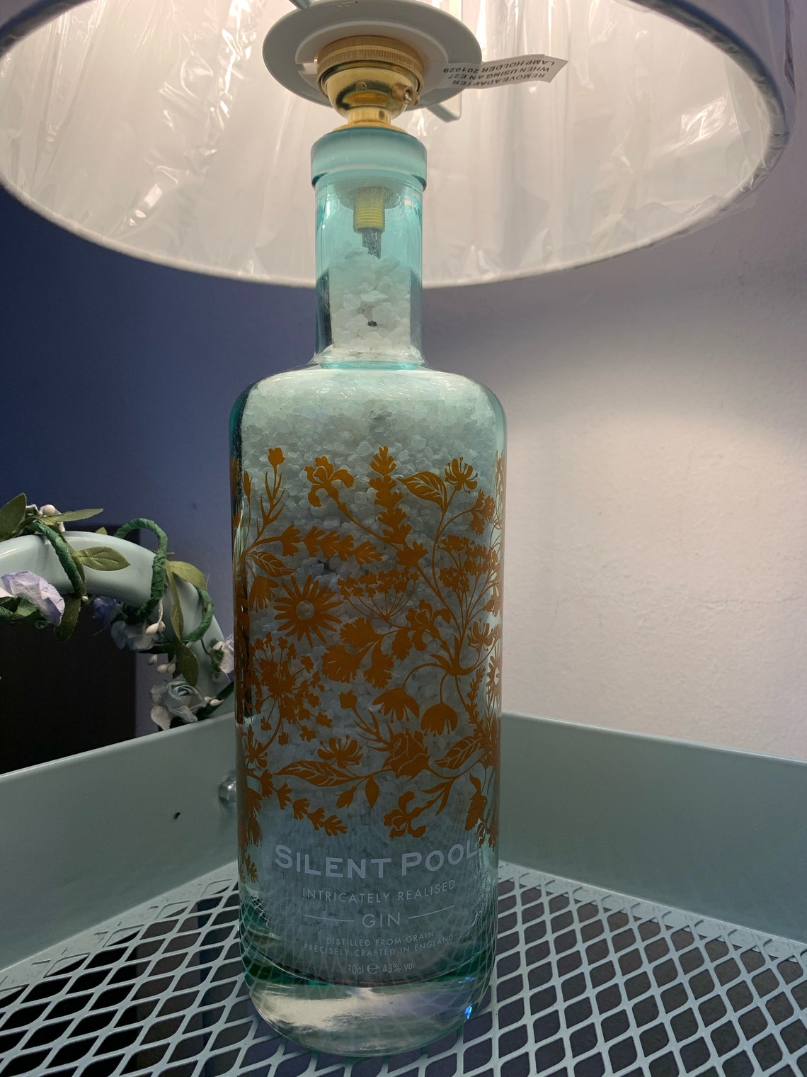 Gin Bottle Lamp Silent Pool Etsy