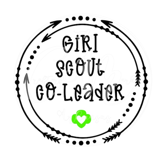 Girl Scout Leader Circle//2 Files Digital Etsy