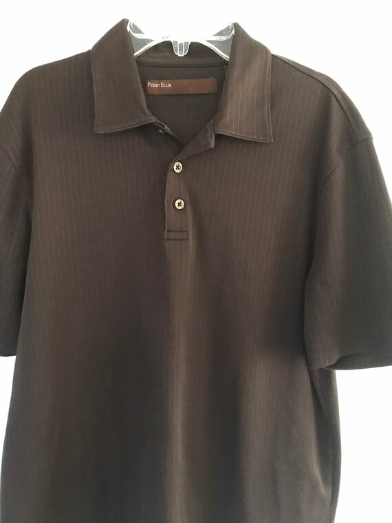 brown polo shirt