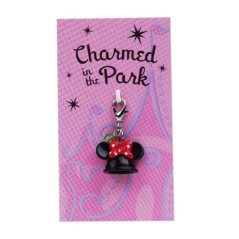 Disney Parks Charmed In The Park Minnie Mouse Ear Hat with Bow Dangle