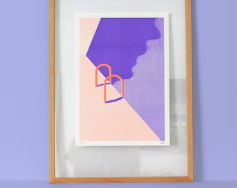 Am Pool / Riso Art Print / A4 / Limitierte Auflage