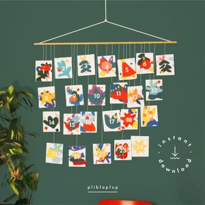 DIY craft sheet Advent calendar – modern Advent calendar bags to make yourself