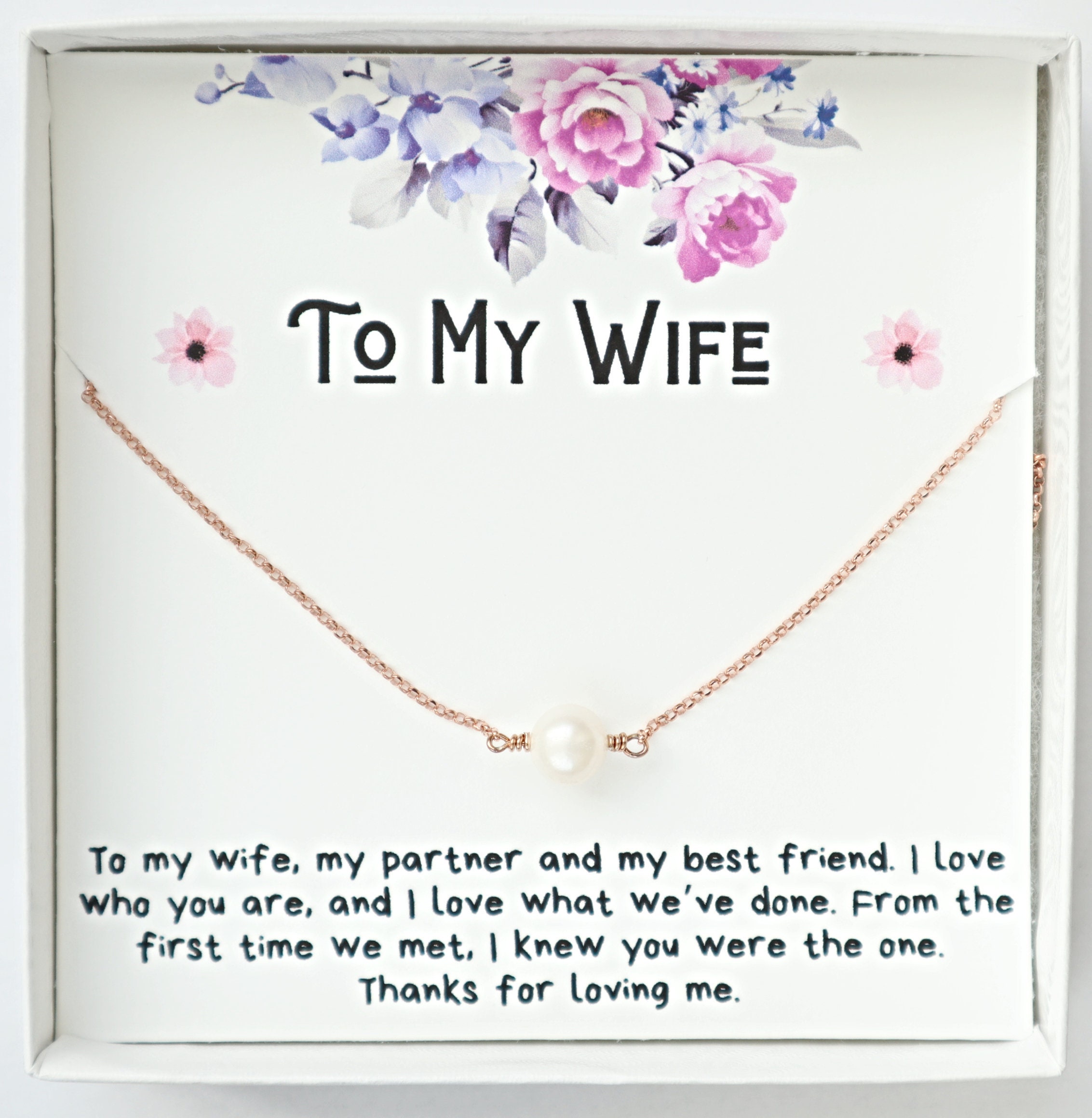 Wife Necklace from husband Birthday Anniversay gift for wife Etsy