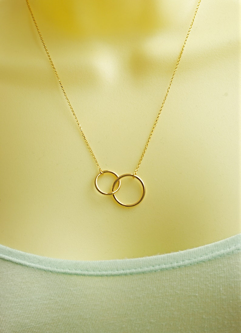 Sister Necklace Gift Sterling Silver Gold Side by Side or Etsy