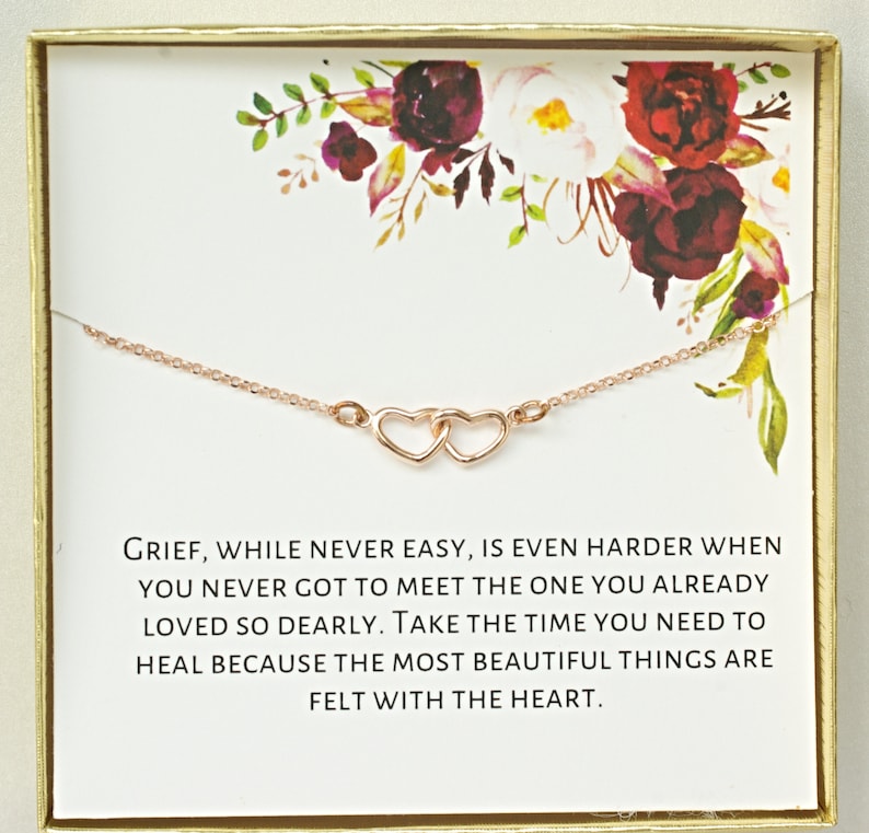 Sorry for your loss Miscarriage Keepsake Grief Memorial Jewelry Baby Loss Miscarriage Heart Bracelet Gift Sterling Silver Rose Gold MC
