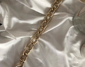 Chunky gold chain choker, Chain choker necklace, Cuban link choker, Large gold link choker, Gold choker necklace, Trendy fall necklace