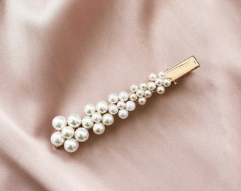 Pearl Hair Clip Barrette gouden Vintage metaal Snap Hair Clip op Bridal pin Barrette gouden Fashion Retro haaraccessoires