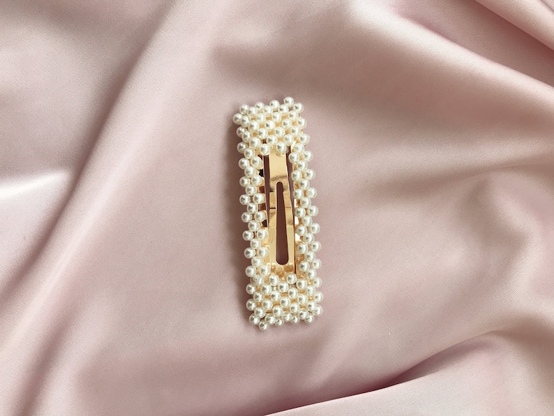 Pearl Hair Clip Barrette Stick Hair Pin Prom Wedding Bridal brocha de pelo