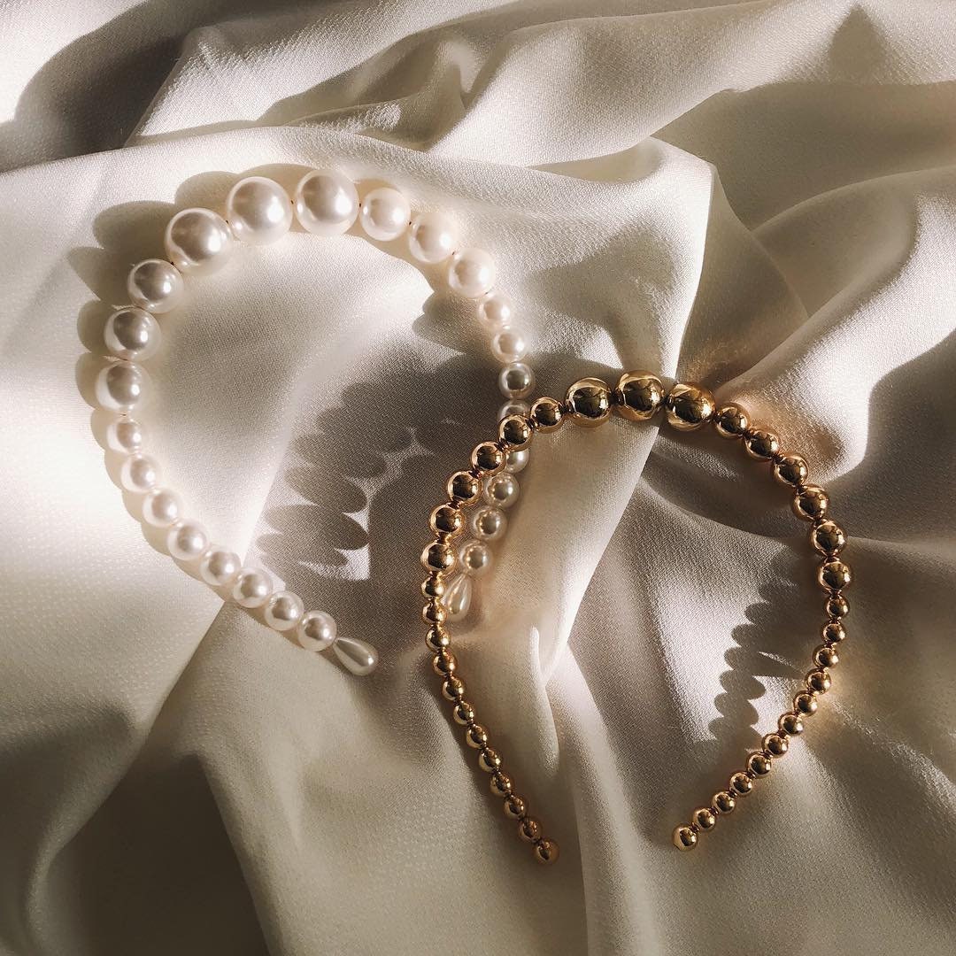 Pearl Headband, Pearl Headband Wedding, White Pearl Bridal Headband, Pearl Forehead, Faux Pearl ...