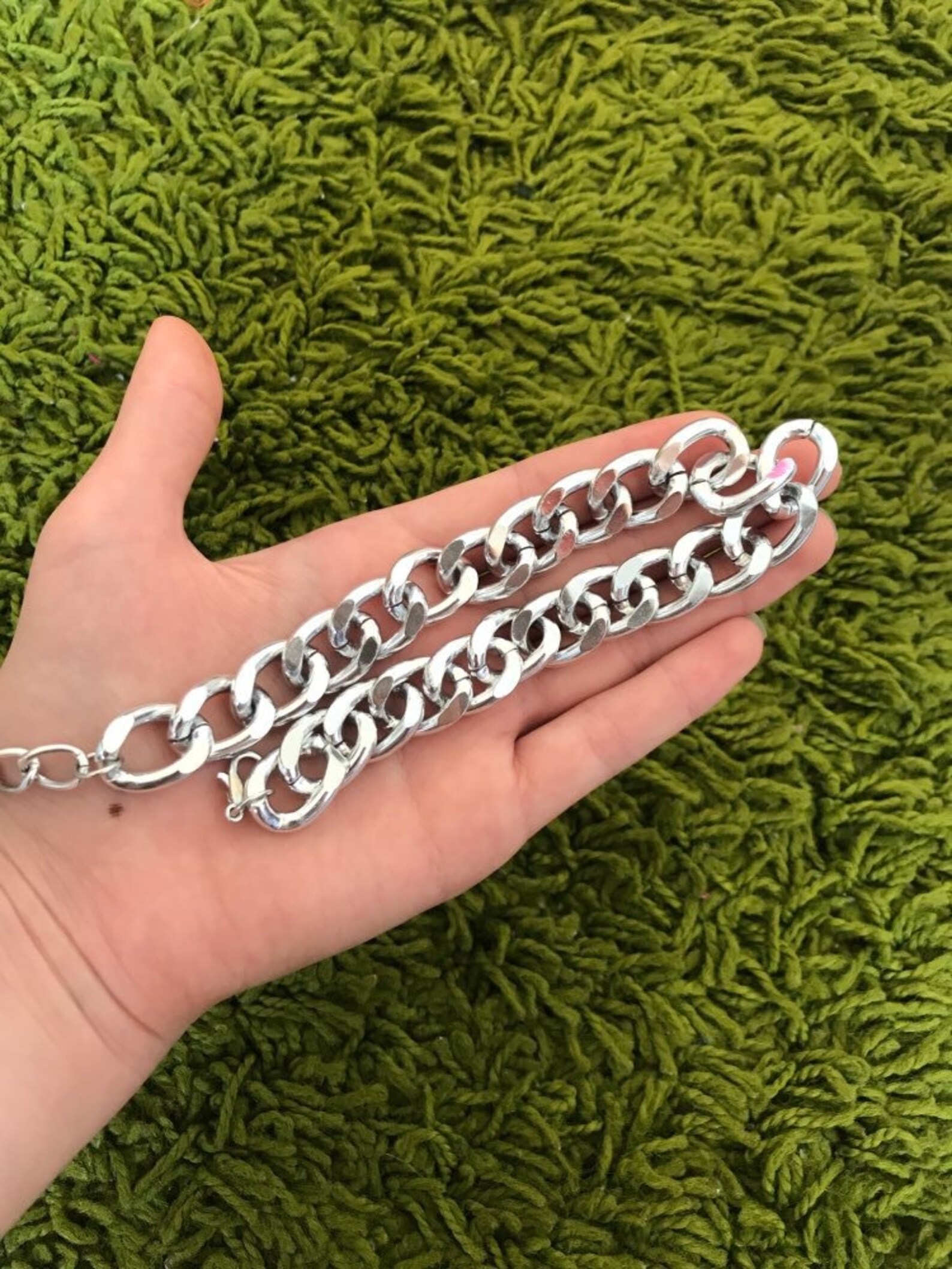 Gold Cuban Link Choker, Mens Choker Chain, Silver Choker Chain