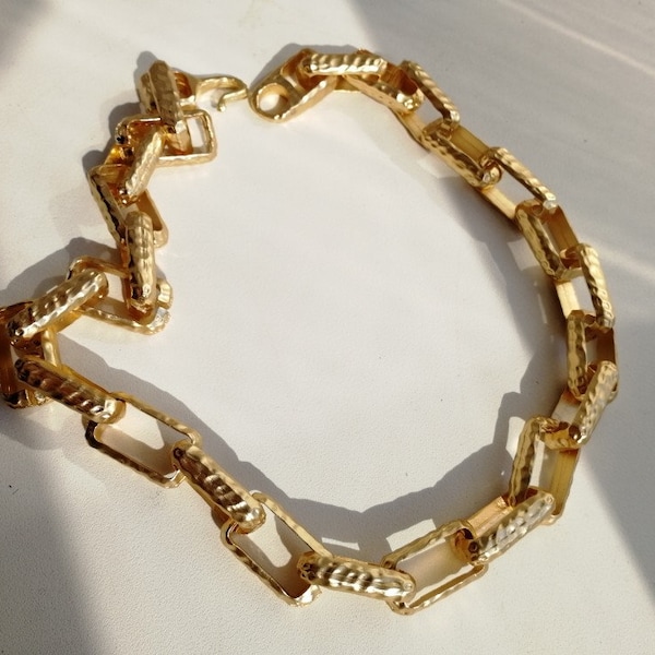 Chunky gold chain choker, Chain choker necklace, Cuban link choker, Thick gold link choker, Minimalist chain choker, xxxtentacion