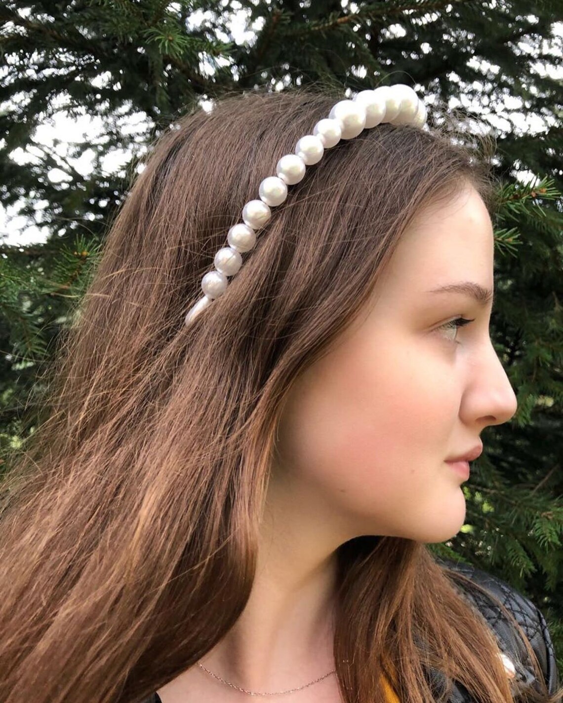 Pearl Headband Pearl Headband Wedding White Pearl Bridal Etsy