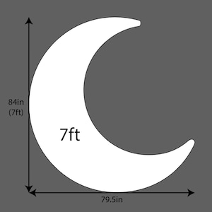 7ft Half Moon achtergrond digitale sjabloon