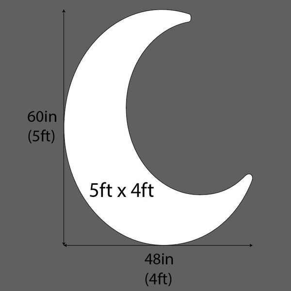 5ftx4ft Half Moon backdrop (fits one sheet of plywood) template