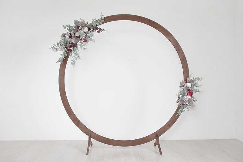 Round wedding arch wooden arch wedding backdrop outdoor Etsy