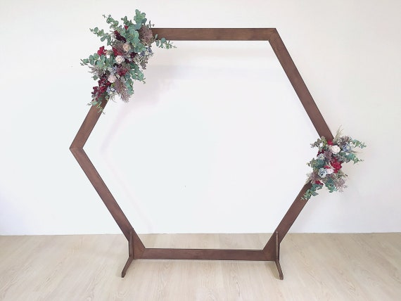 Hexagonal Wedding Arch Wooden Arch Wedding Backdrop Outdoor | Etsy