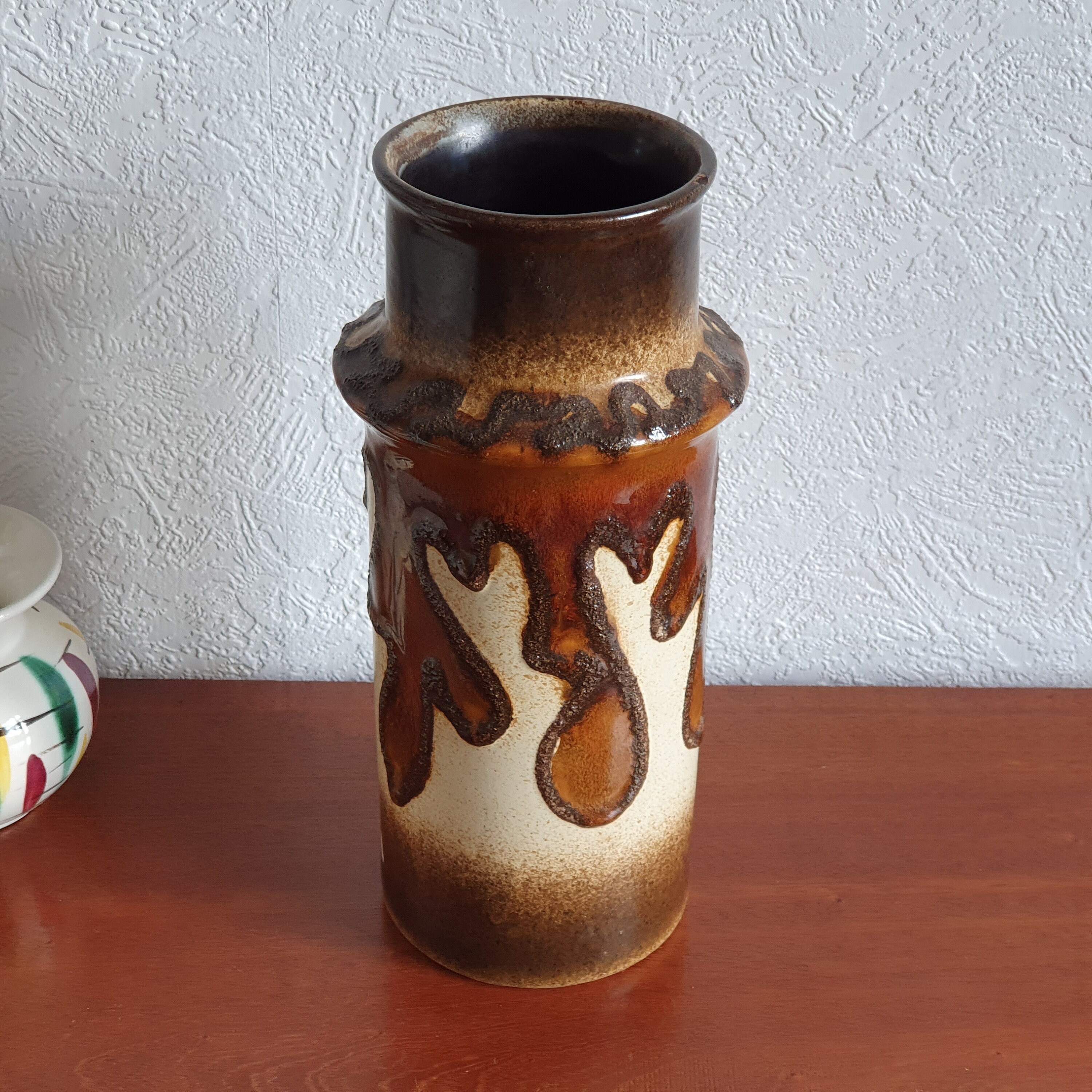 Vintage 1960s East German VEB Haldensleben Fat Lava Vase