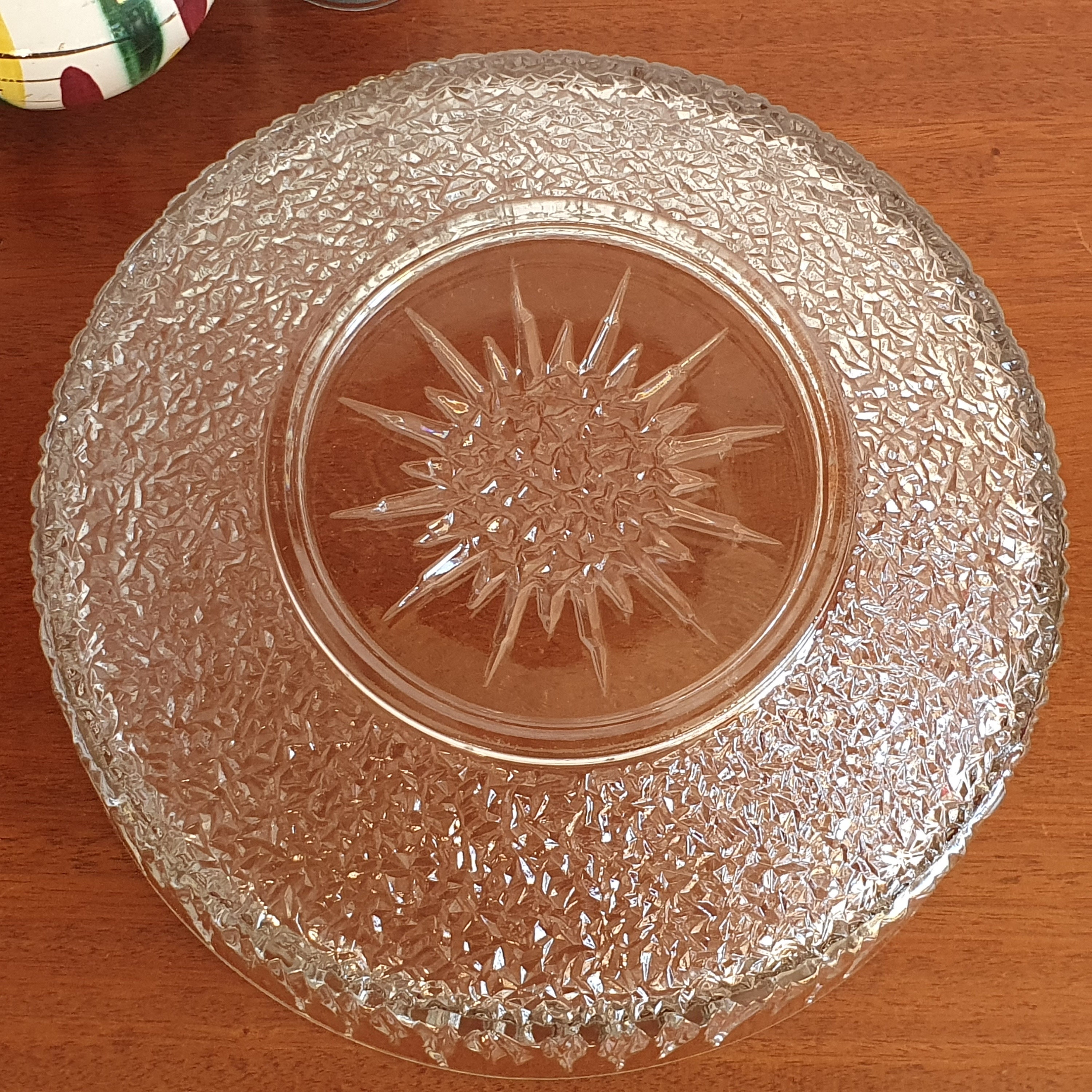 Vintage 1970s Ravenhead Glass 'whitefire' Large Dish Etsy UK