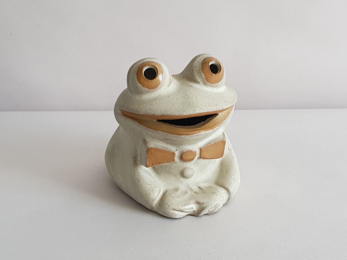 Vintage 1970s Shelf Studio Pottery Halifax Frog Money Box Etsy