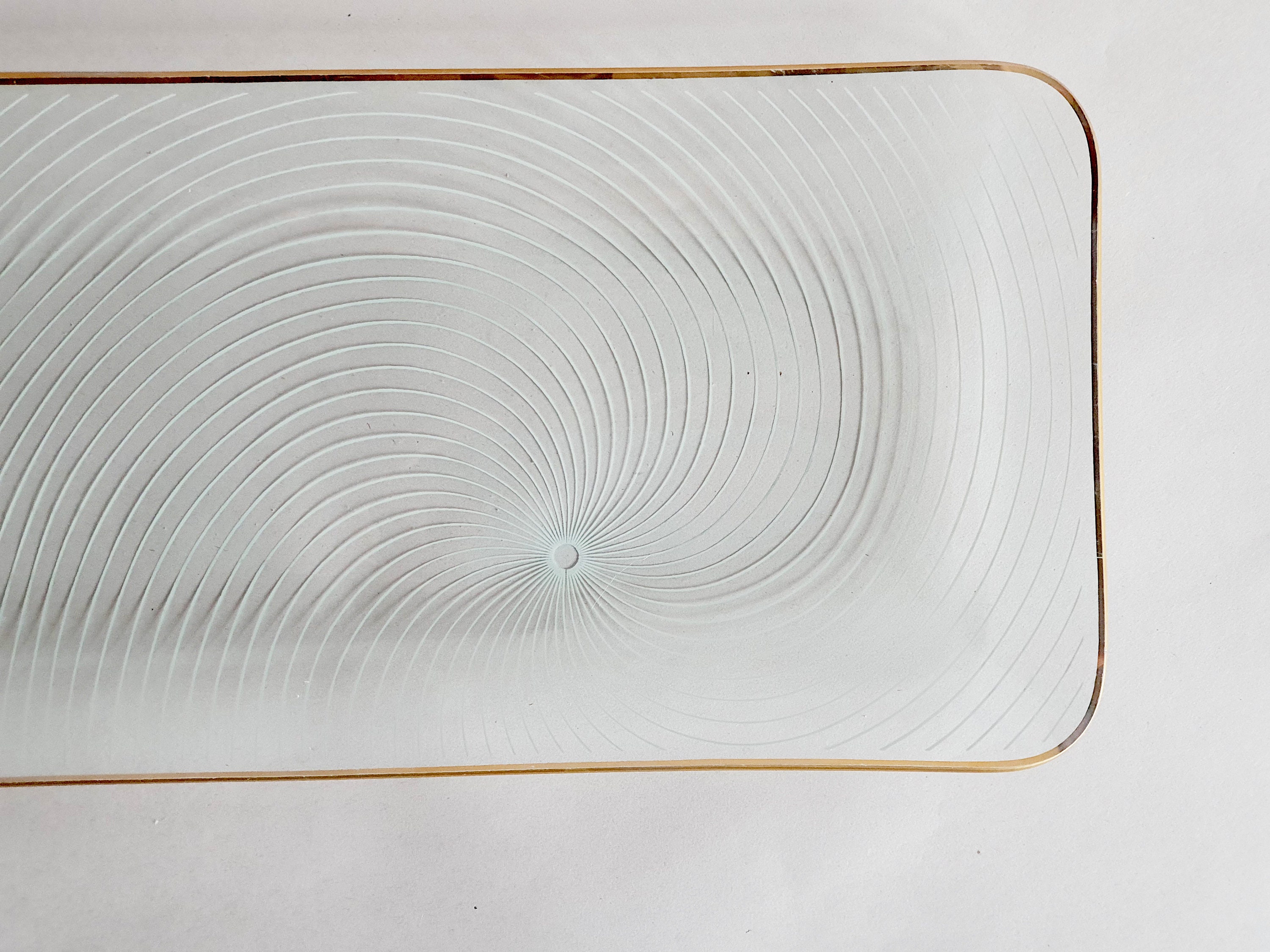 Vintage 1960s Chance Glass 'Swirl' Rectangular Plate Etsy