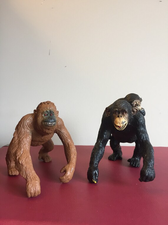 plastic monkey figurines