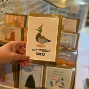 Happy birthday duck- funny birthday card- happy birthday- friend birthday card- A6 greetings card