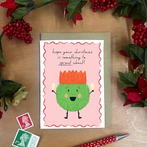 Funny Christmas Card – “Hope Your Christmas Is Something to Sprout About”