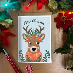 Christmas card - Merry Christmas- Reindeer