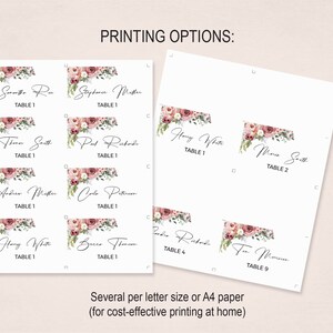 Editable Place Cards Template, INSTANT DOWNLOAD, Flat or Fold, Blush ...