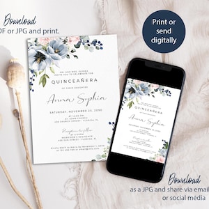 Printable Quinceanera Invitation Templates Rsvp