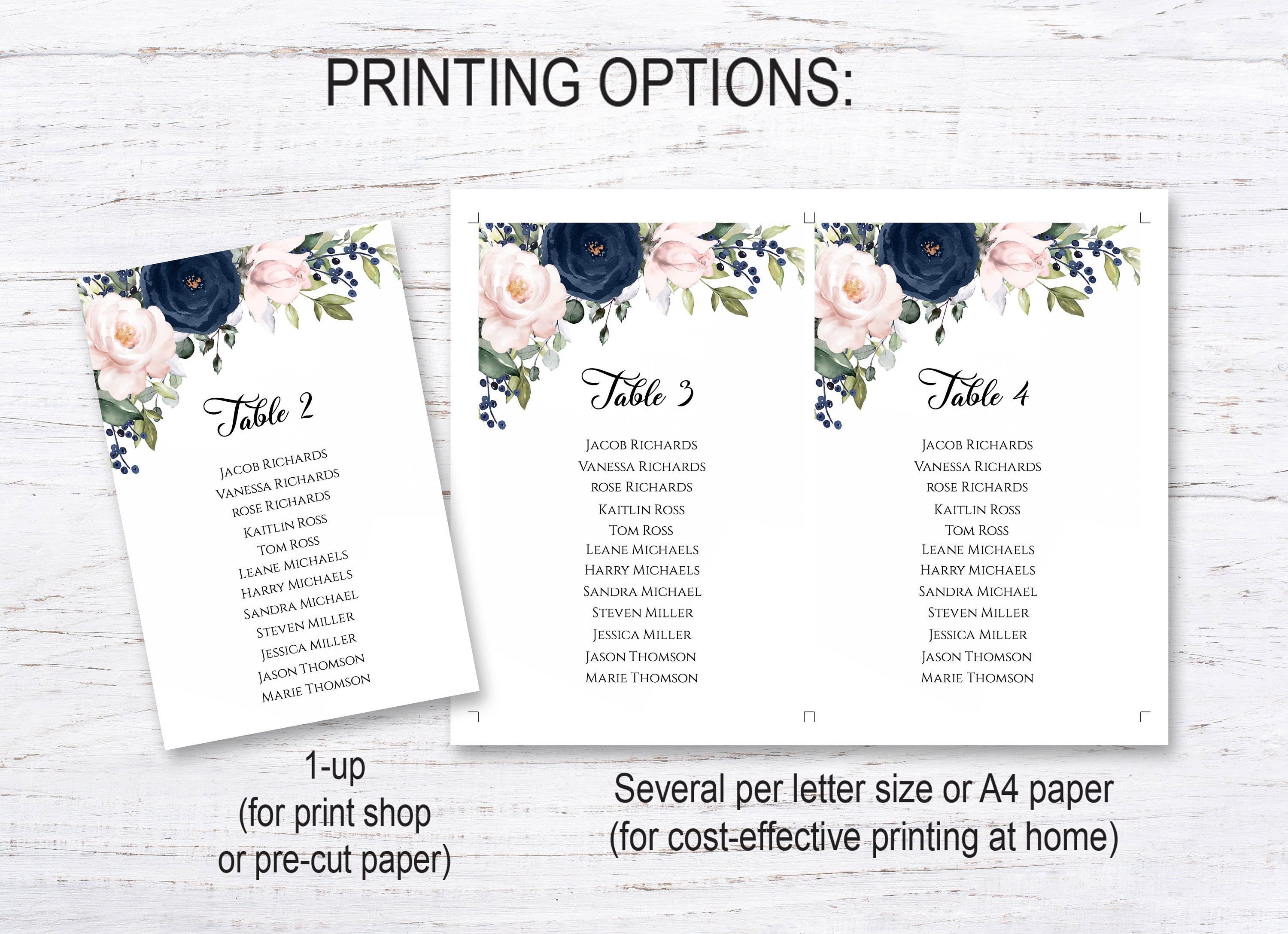 Editable Seating Chart With Cards Template INSTANT DOWNLOAD - Etsy