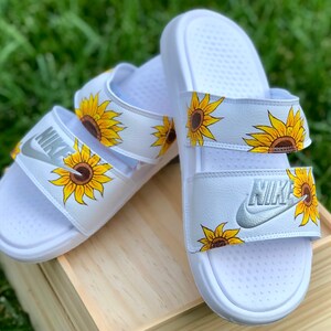 nike sunflower slides