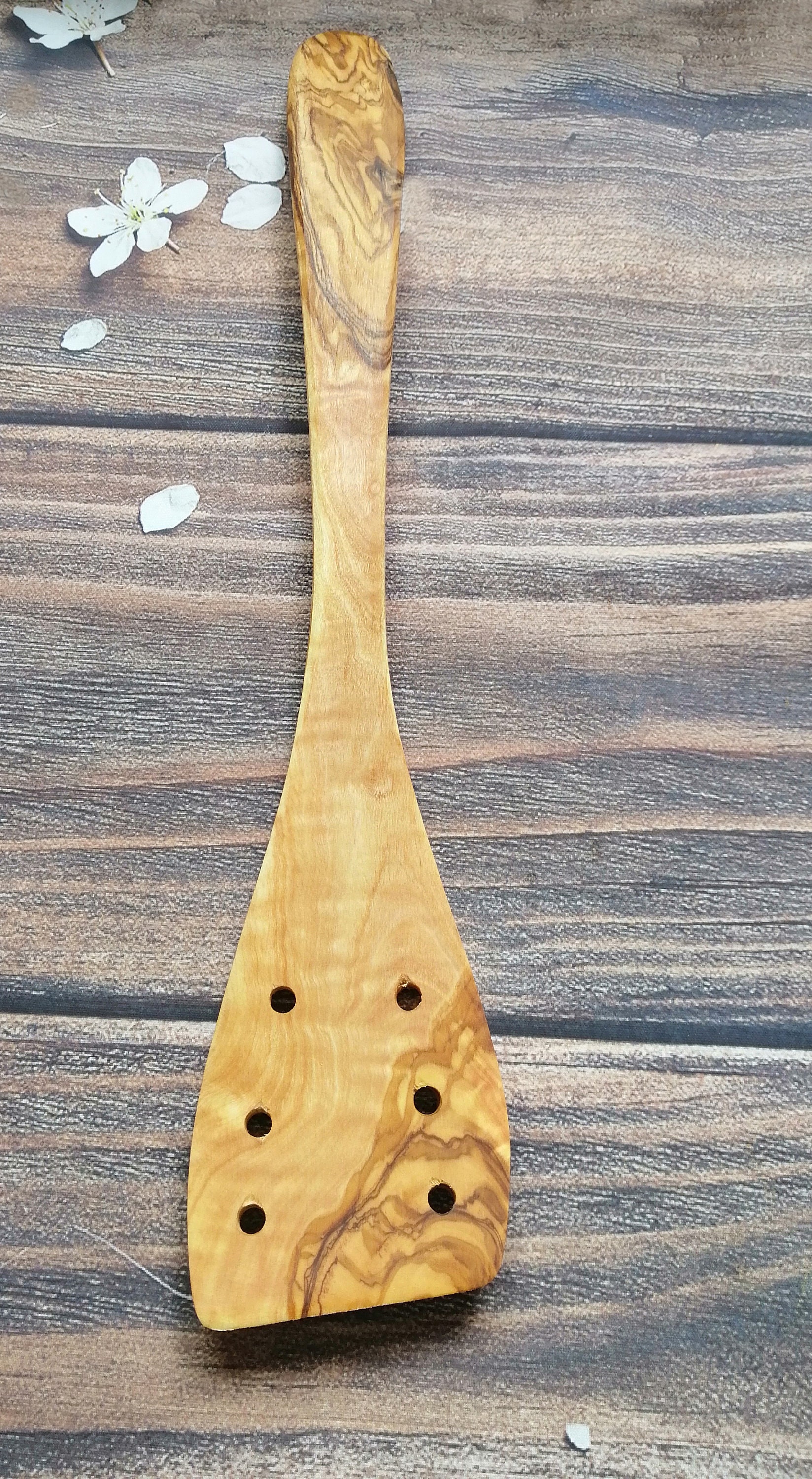 Wooden Spatula With Holes Kitchen Spatula Wooden Utensil Etsy UK