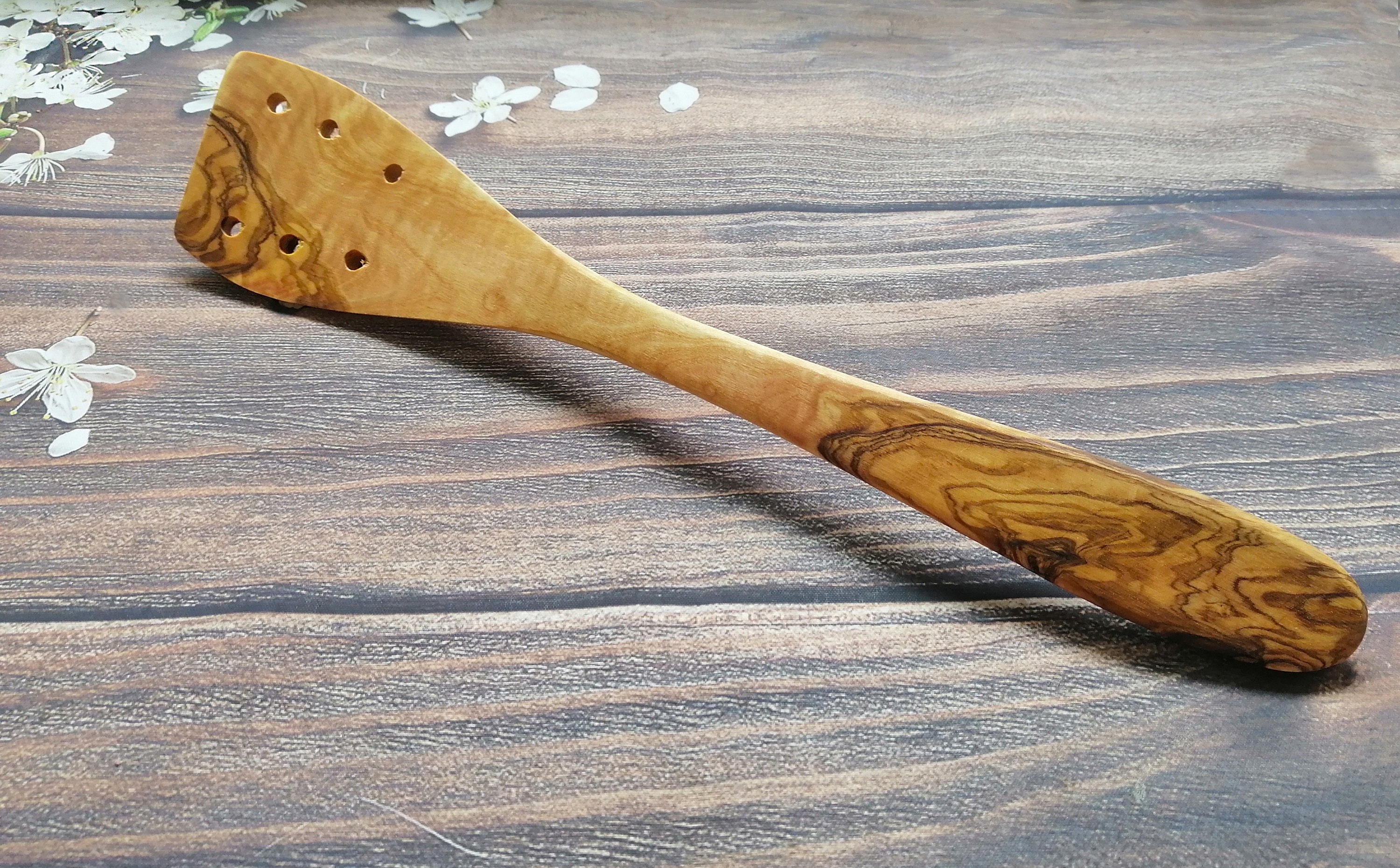 Wooden Spatula With Holes Kitchen Spatula Wooden Utensil Etsy UK