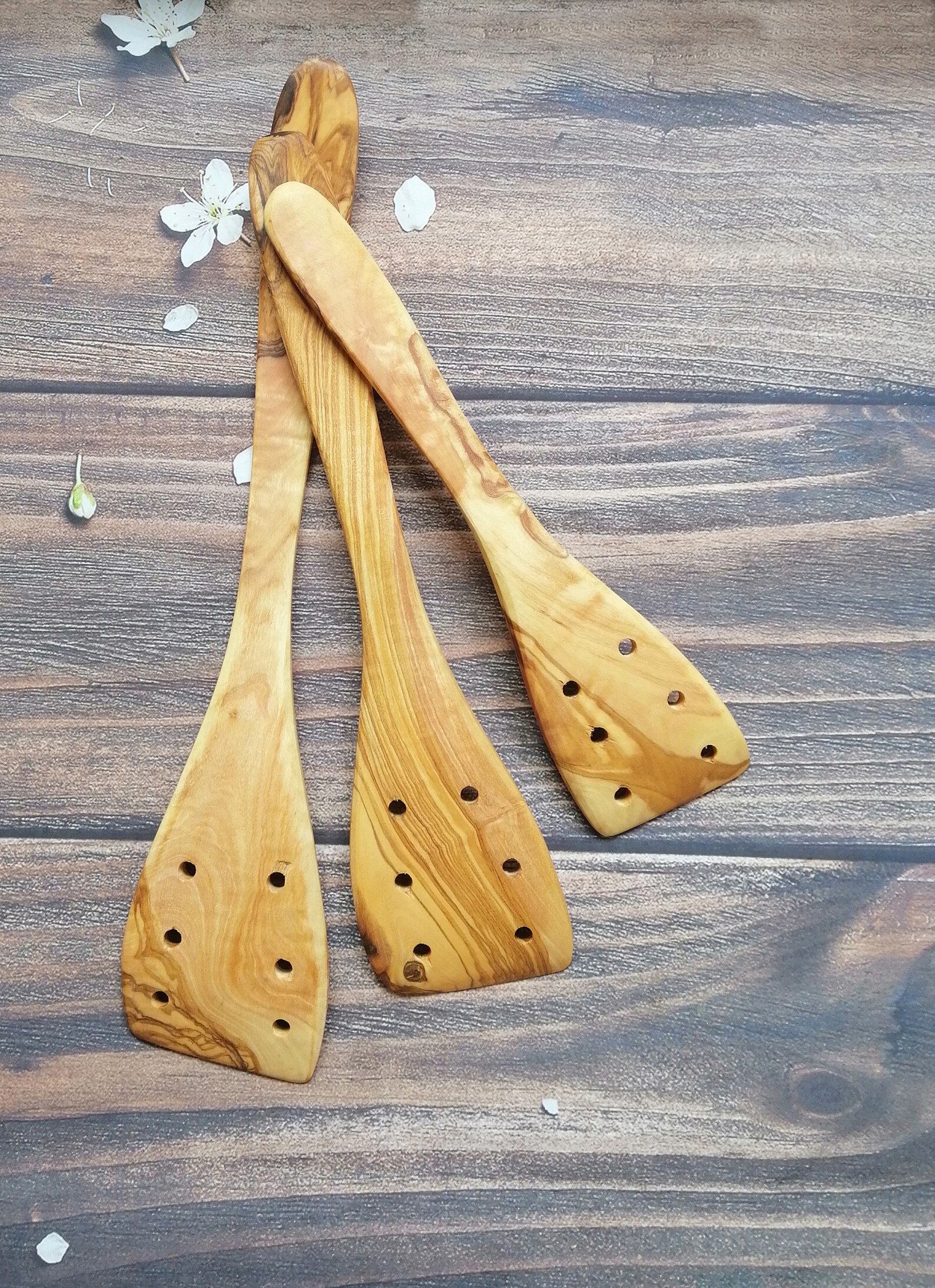 Wooden Spatula With Holes Kitchen Spatula Wooden Utensil Etsy UK